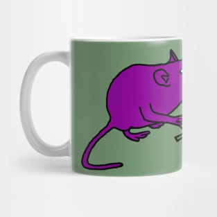 Purple Rat with Shamrock for St Patricks Day Mug